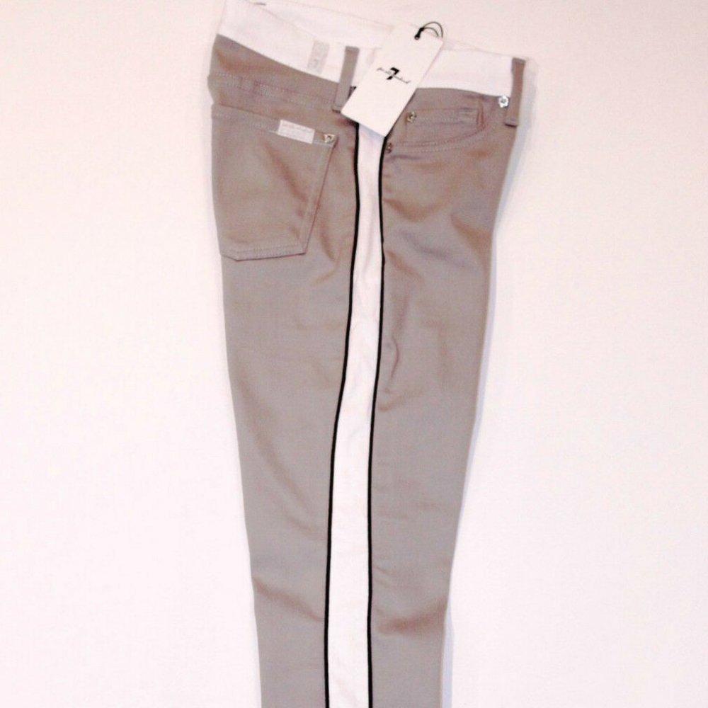 7 FOR ALL MANKIND Jeans TUXEDO STYLE White Stripe